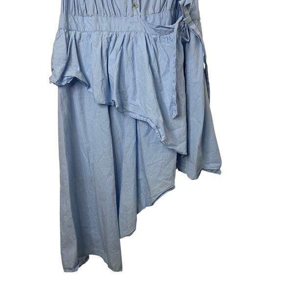 20W Maeve Anthropologie Asymmetrical Powder Blue Dress Minimalist Chic Feminine - Picture 14 of 15